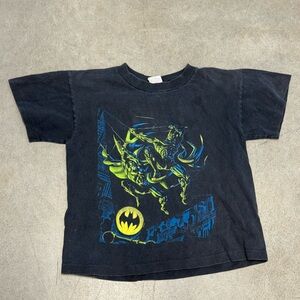 Vintage 1997 DC Comics Batman & Robin T-Shirt Faded Front & Back Graphic